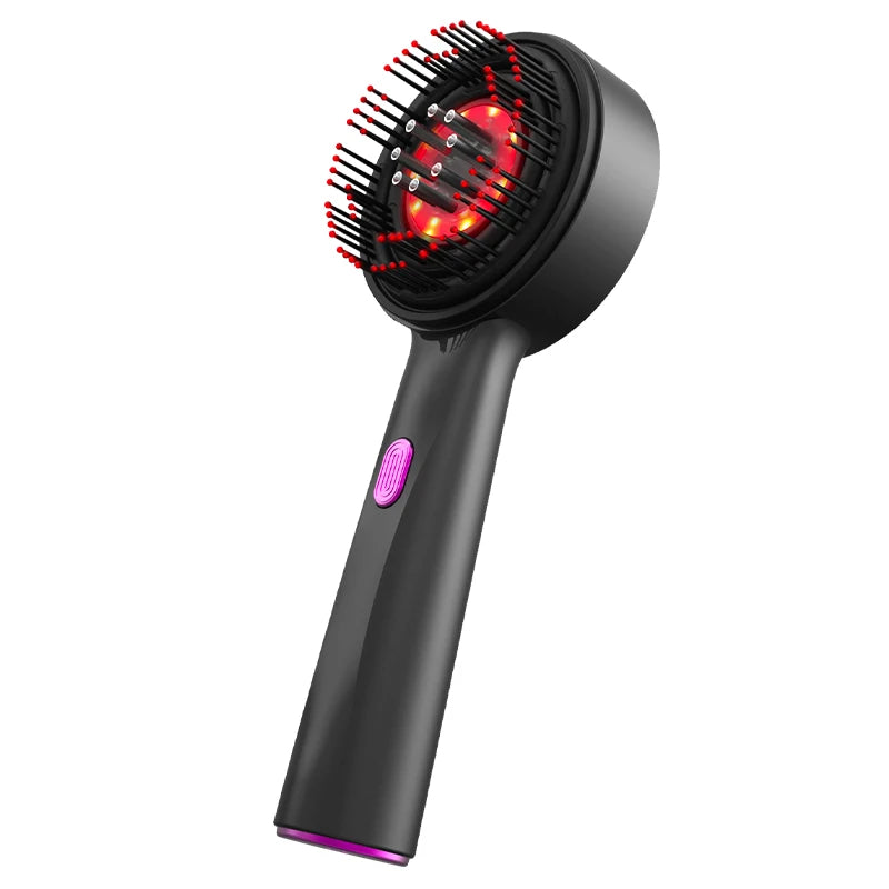 Electric Vibration Massage Comb with Red Light Therapy - Scalp Brush & Hair Growth Stimulator