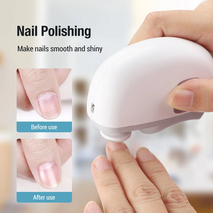 USB Automatic Electric Nail Clipper & Grinder - Nail Trimmer & Polisher with Cleaning Brush