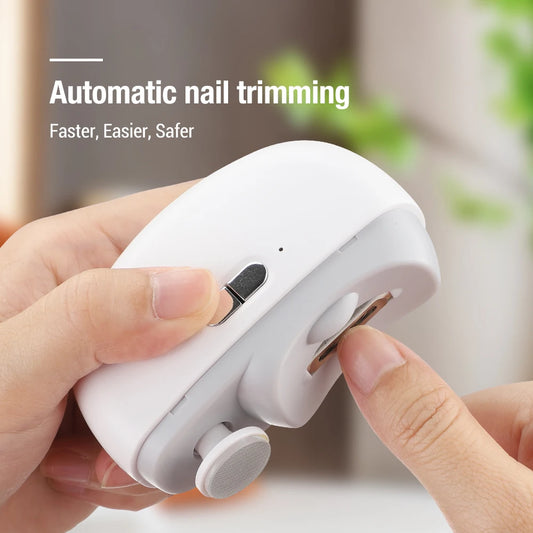 USB Automatic Electric Nail Clipper & Grinder - Nail Trimmer & Polisher with Cleaning Brush