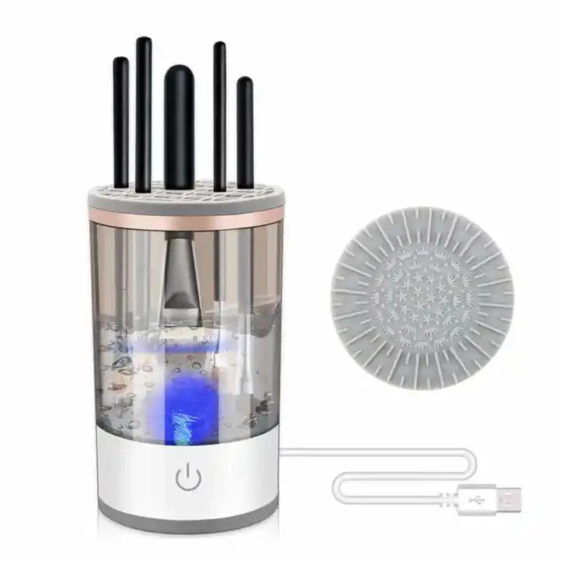 3-in-1 Electric Makeup Brush Cleaner & Dryer - Automatic Spinner & Holder