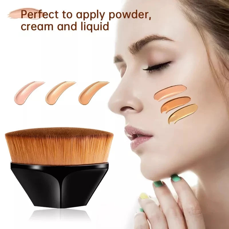 Six-Corner Kabuki Makeup Brush Set - Flawless Foundation & Liquid Application