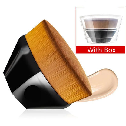 Six-Corner Kabuki Makeup Brush Set - Flawless Foundation & Liquid Application