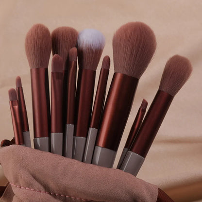 13Pcs Makeup Brush Set - Foundation, Blush, Eyeshadow & More