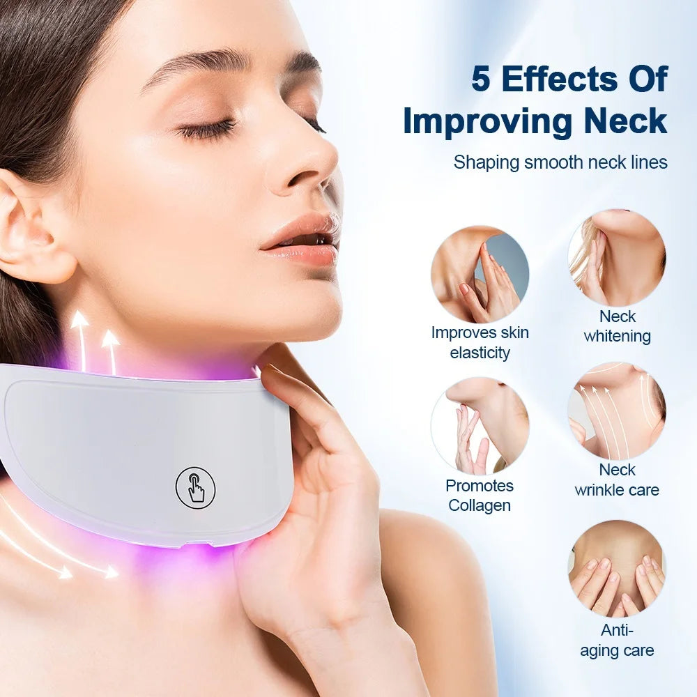 Neck LED Mask - 7-Color Photon Therapy for Wrinkle Removal & Skin Tightening