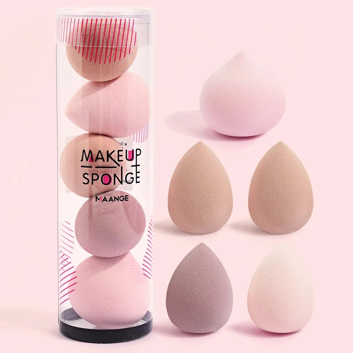 MAANGE 5PCS Makeup Sponge Set - Foundation, Concealer & Powder Blenders